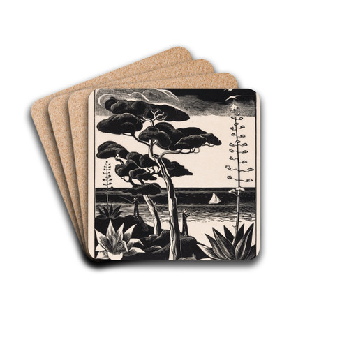 Kust bij Saint-Raphal by Bernard Essers Drink Coasters - set of 4