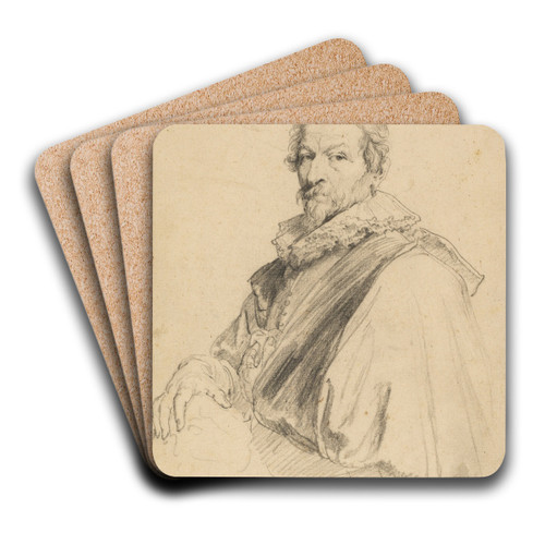 Portrait of Hendrick van Balen by Anthony van Dyck Art Drink Coaster set