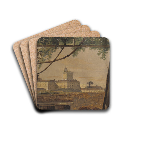 View to the Quirinal from the Villa Malta, Rome by Gustaf Sderberg Drink Coasters - set of 4 View to the Quirinal from the Villa Malta, Rome by Gustaf Sderberg Drink Coasters - set of 4