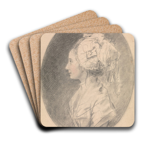 Portrait of a Lady 2 by John Downman Art Drink Coaster set