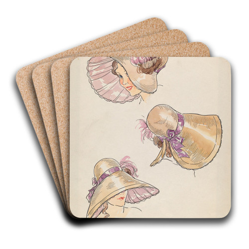 Bonnet by Lillian Causey Art Drink Coaster set