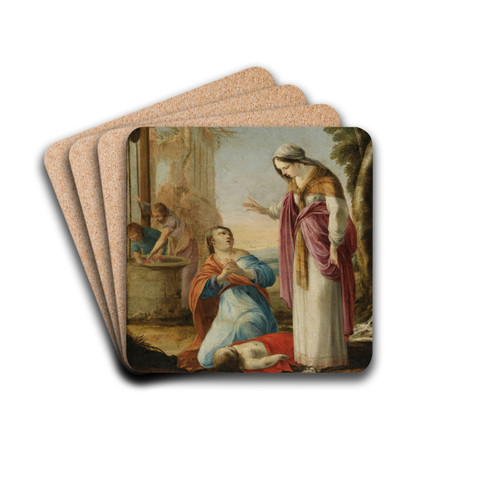 The Miracle of St. Elizabeth of Hungary by Laurent de la Hyre Drink Coasters - set of 4