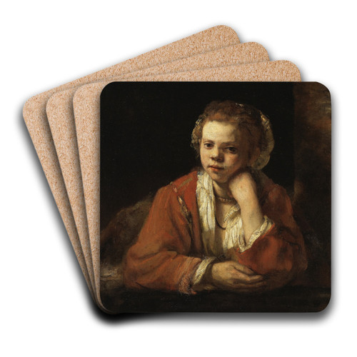 The Kitchen Maid by Rembrandt van Rijn Art Drink Coaster set