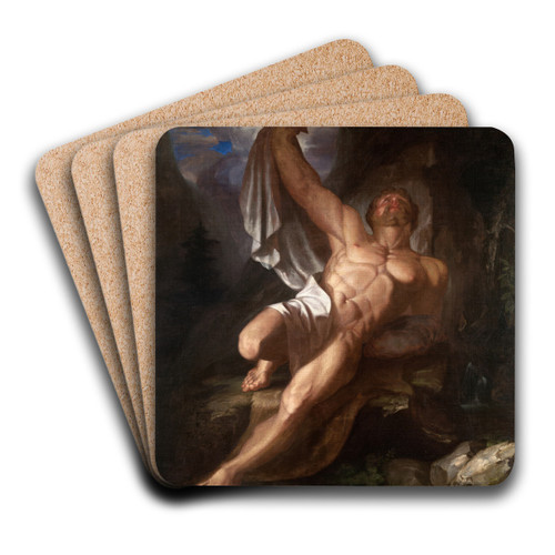 Dyinghercules by Samuel Finley Breese Morse Art Drink Coaster set