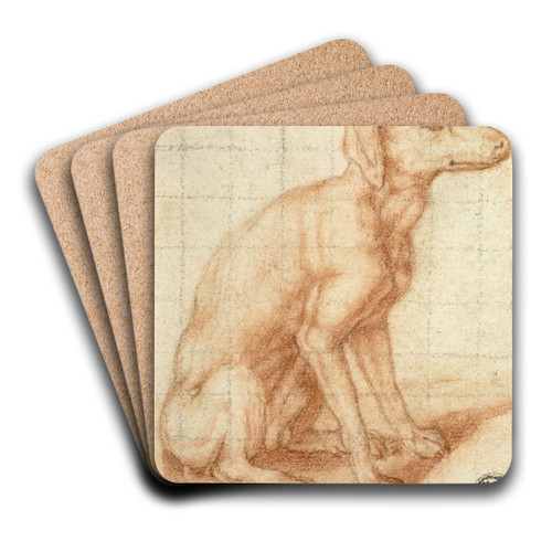 Retriever by Dirk Valkenburg Art Drink Coaster set