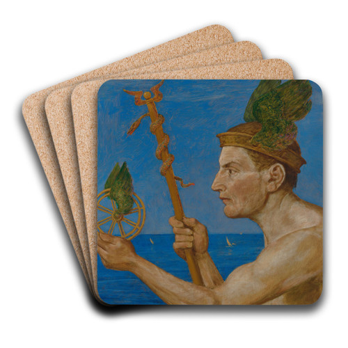 Merkur by Hans Thoma Art Drink Coaster set
