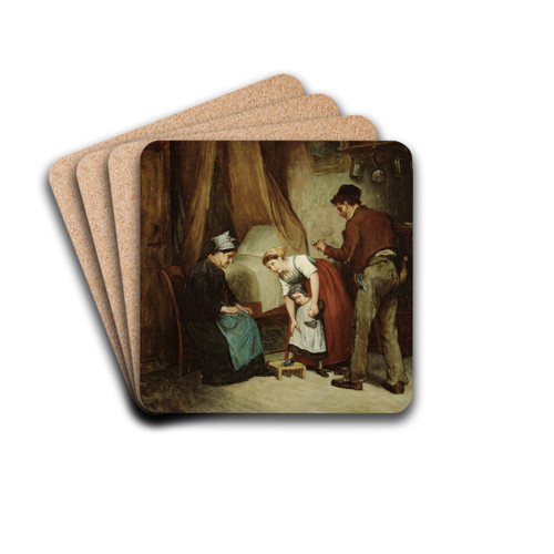 A French Cobbler by Adolf Von Becker Drink Coasters - set of 4