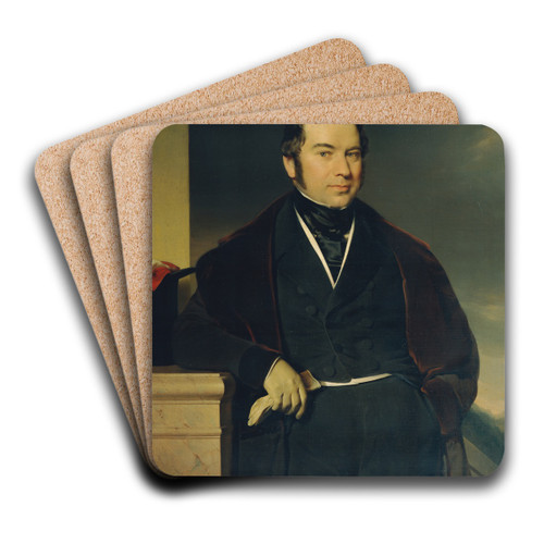 Herr mit Zylinder und Handschuh by Franz Eybl Art Drink Coaster set Herr mit Zylinder und Handschuh by Franz Eybl Art Drink Coaster set