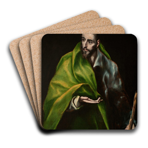 St. James the Greater by El Greco (Domenikos Theotokopoulos) Art Drink Coaster set
