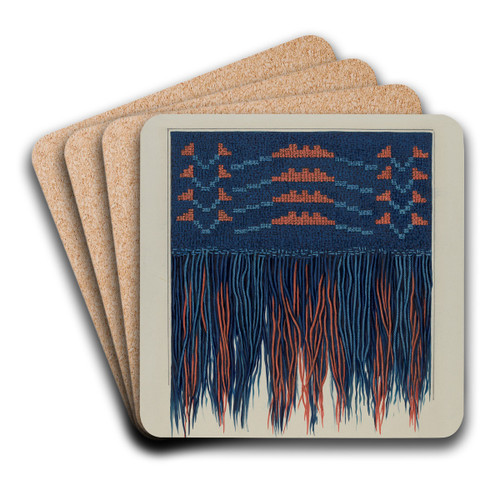 Coverlet Detail by Ruth M. Barnes Art Drink Coaster set