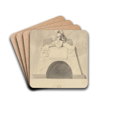 Design for a Monument by John Flaxman Drink Coasters - set of 4
