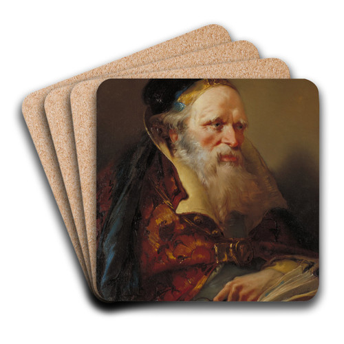 Head of a Philosopher by Giovanni Domenico Tiepolo Art Drink Coaster set