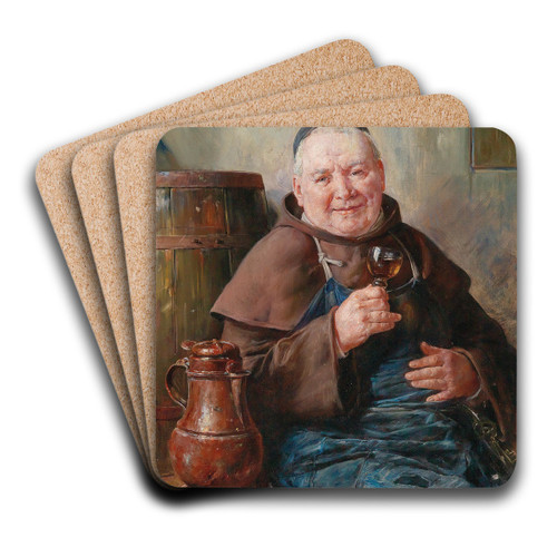 Enjoying his break by Ernst Nowak Art Drink Coaster set