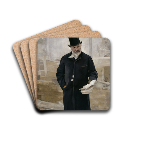 Portrait d'Adolphe Alphand by Alfred Philippe Roll Drink Coasters - set of 4