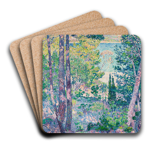 Eucalyptus  Cavalire by Theo van Rysselberghe Art Drink Coaster set