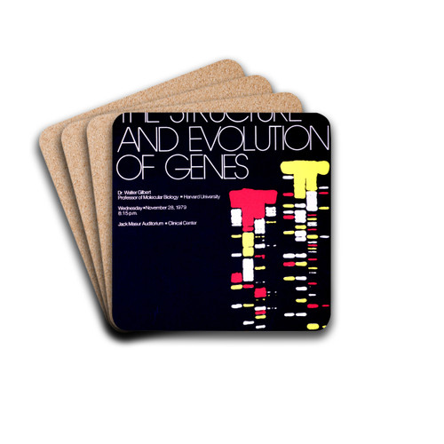 The structure and evolution of genes by National Institutes of Health Drink Coasters - set of 4