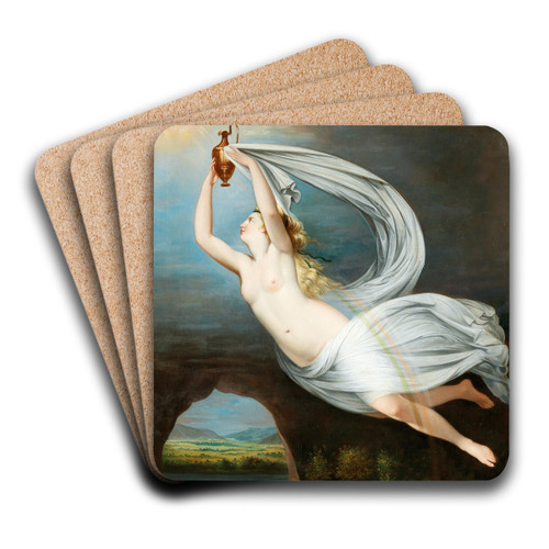Aurora by Circle Of Anne-Louis Girodet-Trioson Art Drink Coaster set Aurora by Circle Of Anne-Louis Girodet-Trioson Art Drink Coaster set