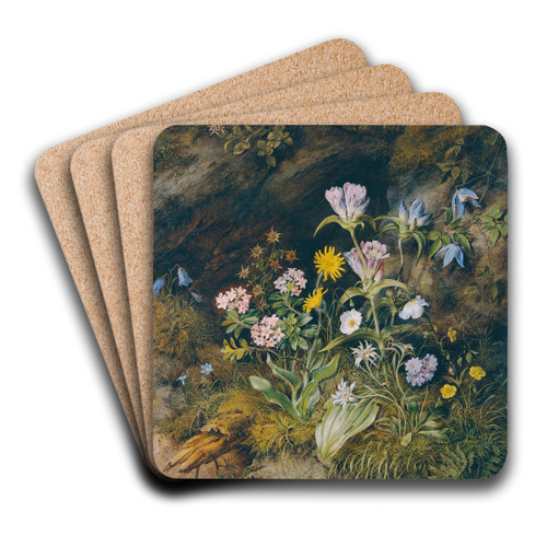 Alpine Flora by Theodor Petter Art Drink Coaster set