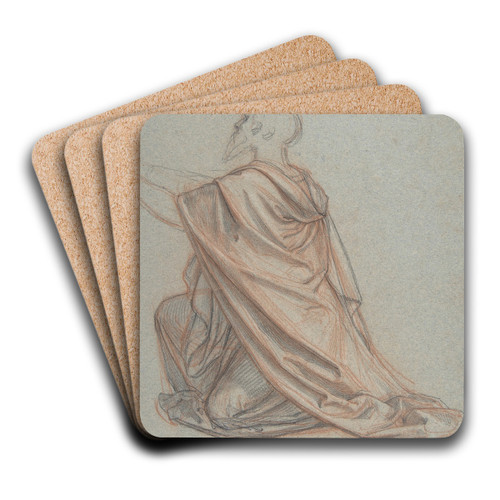 Study of a Kneeling Man by Ludwig Ferdinand Schnorr von Carolsfeld Art Drink Coaster set Study of a Kneeling Man by Ludwig Ferdinand Schnorr von Carolsfeld Art Drink Coaster set