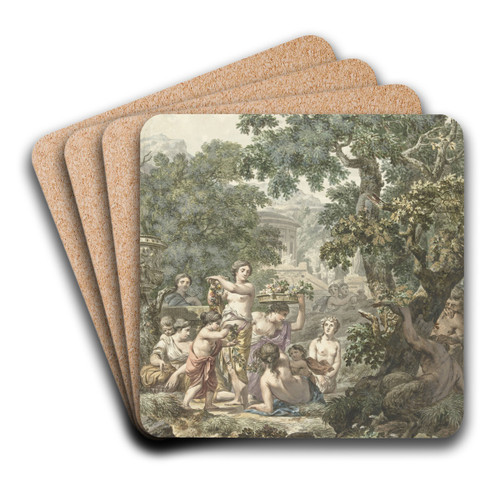 Arcadisch landschap by Jean Grandjean Art Drink Coaster set