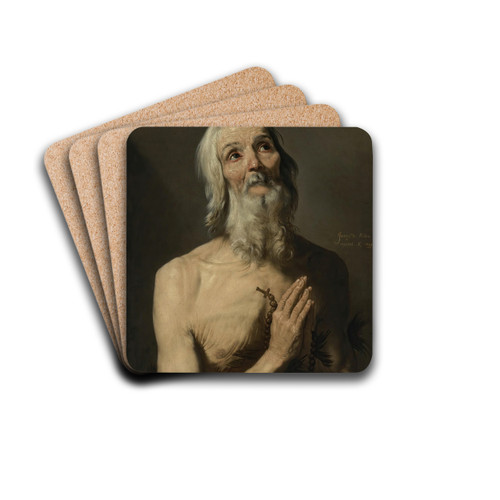 Saint Onophrius by Jusepe de Ribera Drink Coasters - set of 4