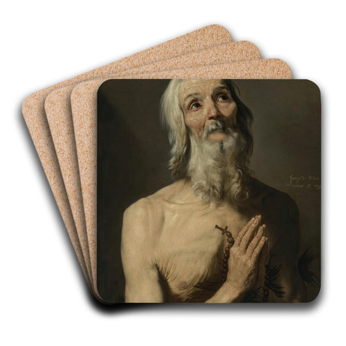 Saint Onophrius by Jusepe de Ribera Art Drink Coaster set
