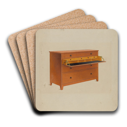 Shaker Desk by John W. Kelleher Art Drink Coaster set Shaker Desk by John W. Kelleher Art Drink Coaster set