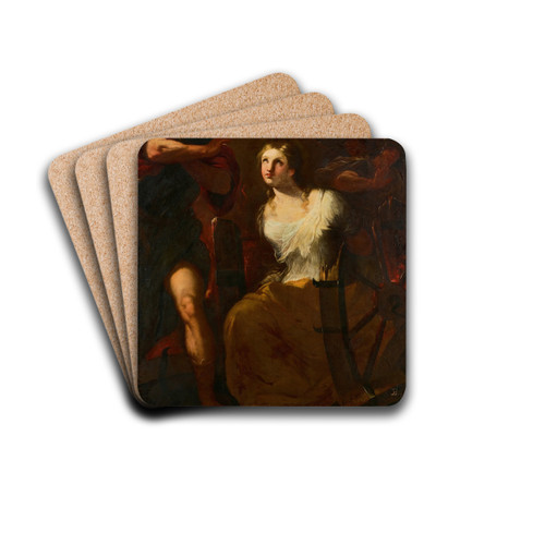 The Martyrdom Of Saintcatherine Of Alexandria by Giuseppe Simonelli Drink Coasters - set of 4