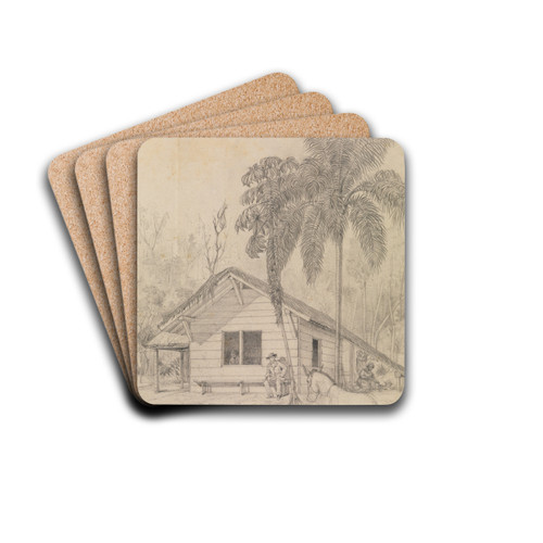 Htte von Parahyba by Ferdinand Keller Drink Coasters - set of 4