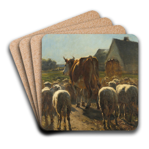 Retour Du Troupeau by Constant Troyon Art Drink Coaster set