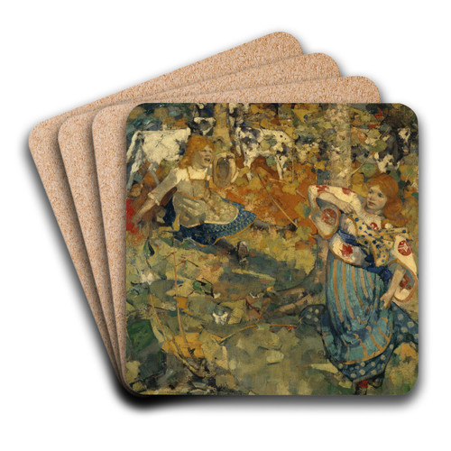 Summer by Edward Atkinson Hornel Art Drink Coaster set Summer by Edward Atkinson Hornel Art Drink Coaster set