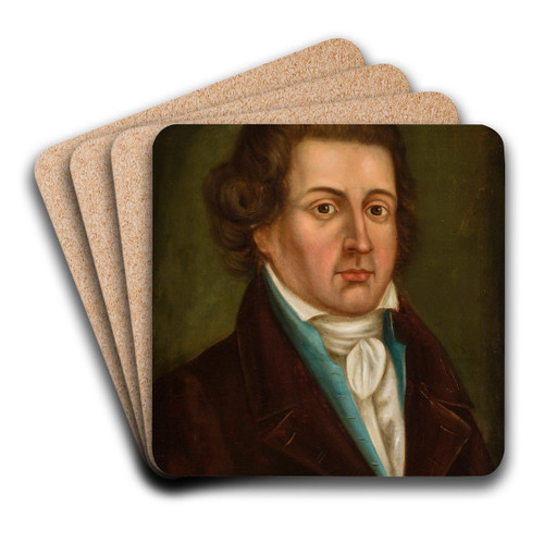 Portrait of Franciszek Karpiski (17411825), poet by Franciszek Smuglewicz Art Drink Coaster set Portrait of Franciszek Karpiski (17411825), poet by Franciszek Smuglewicz Art Drink Coaster set
