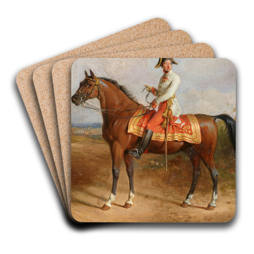 Erzherzog Carl zu Pferd by Johann Peter Krafft Art Drink Coaster set