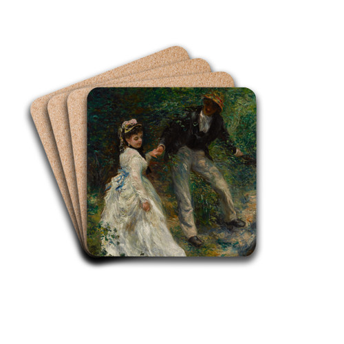 La Promenade by Pierre-Auguste Renoir Drink Coasters - set of 4