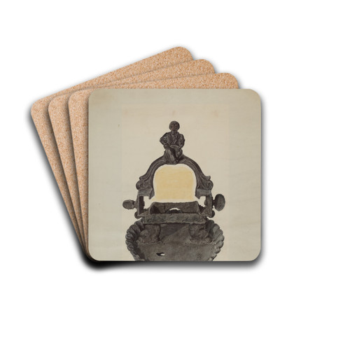 Foot Scraper by Ralph Atkinson Drink Coasters - set of 4