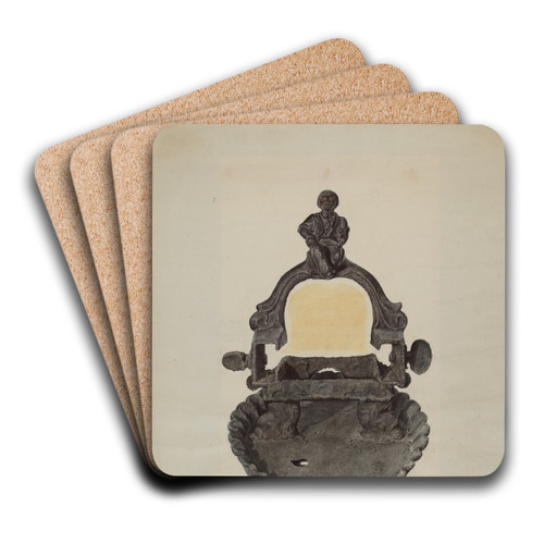 Foot Scraper by Ralph Atkinson Art Drink Coaster set