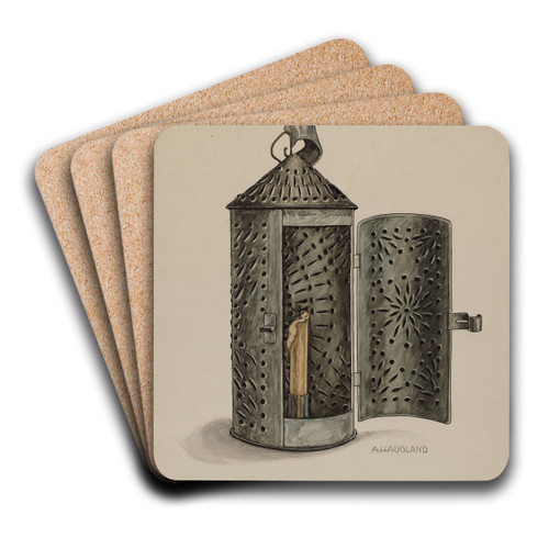 Tin Lantern by Augustine Haugland Art Drink Coaster set