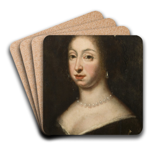 Hedvig Eleonora (1636-1715), Princess of Holstein-Gottorp, Queen of Sweden by David Klcker Ehrenstrahl Art Drink Coaster set