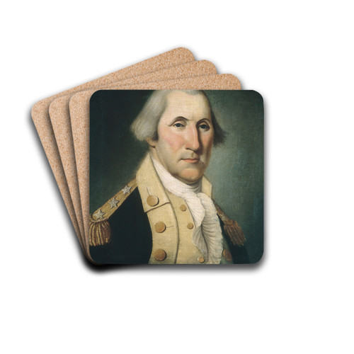 George Washington by Charles Peale Polk Drink Coasters - set of 4 George Washington by Charles Peale Polk Drink Coasters - set of 4