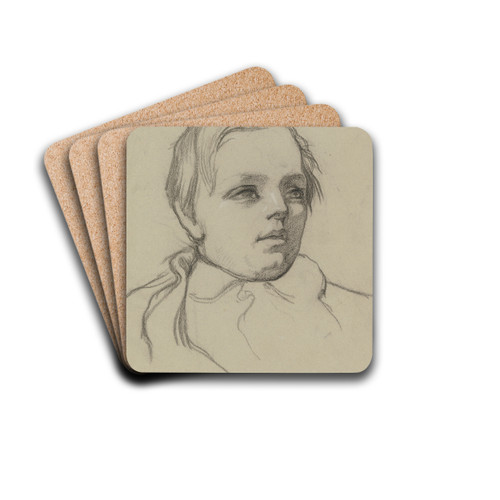 Kopf eines Jungen, halb nach rechts gewandt by Victor Mller Drink Coasters - set of 4
