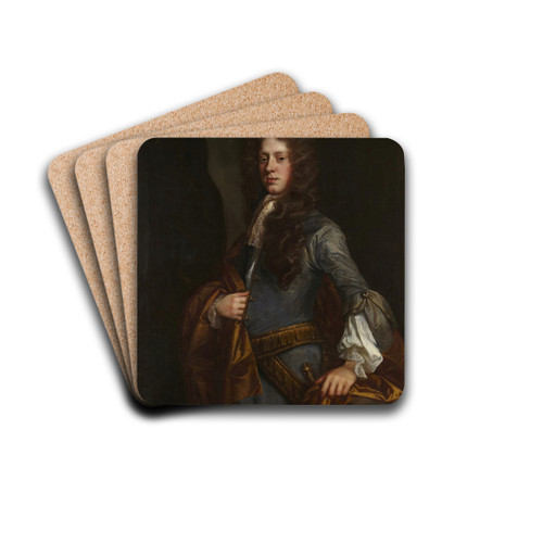 Sir Charles Barrington, Bart. by Sir Godfrey Kneller Drink Coasters - set of 4 Sir Charles Barrington, Bart. by Sir Godfrey Kneller Drink Coasters - set of 4