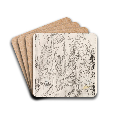 Bergtannen by Ernst Ludwig Kirchner Drink Coasters - set of 4