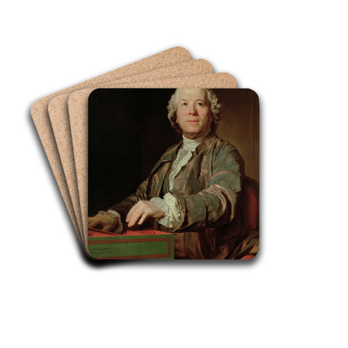 Christoph Willibald Gluck by Joseph Siffred Duplessis Drink Coasters - set of 4 Christoph Willibald Gluck by Joseph Siffred Duplessis Drink Coasters - set of 4