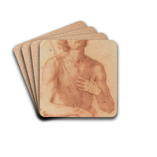 Saint John the Baptist by Matteo Rosselli Art Drink Coaster set