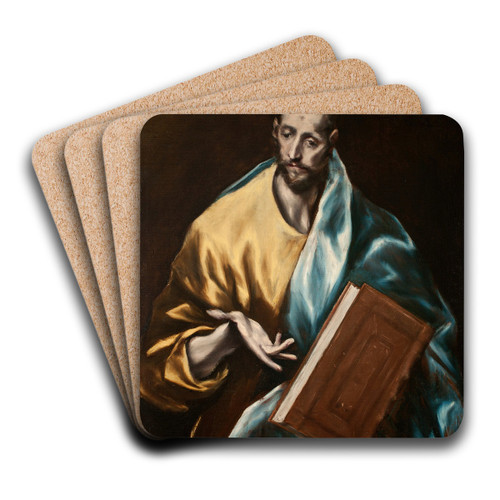 St. James the Less by El Greco (Domenikos Theotokopoulos) Art Drink Coaster set