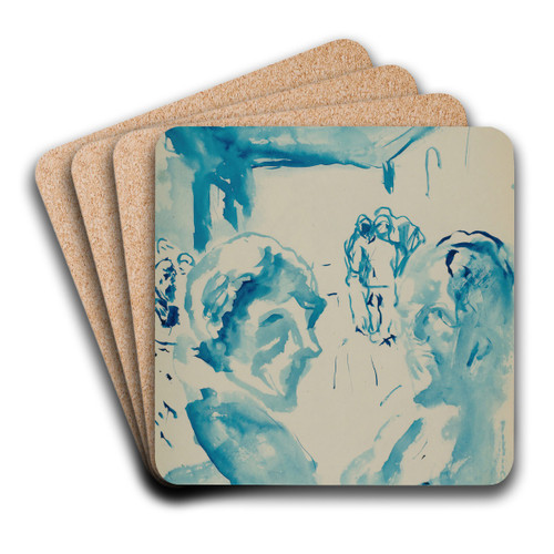 Untitled 6 by Edvard Munch Art Drink Coaster set