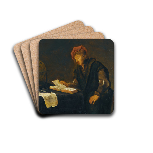 A Youth Reading by Jan Steen Drink Coasters - set of 4