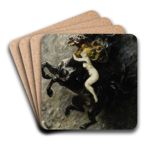 Frenzy, sketch by Wadysaw Podkowiski Art Drink Coaster set Frenzy, sketch by Wadysaw Podkowiski Art Drink Coaster set
