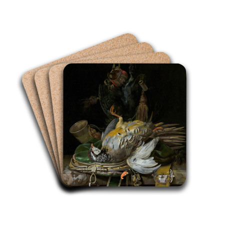 Still Life with Partridges by Willem van Aelst Drink Coasters - set of 4 Still Life with Partridges by Willem van Aelst Drink Coasters - set of 4