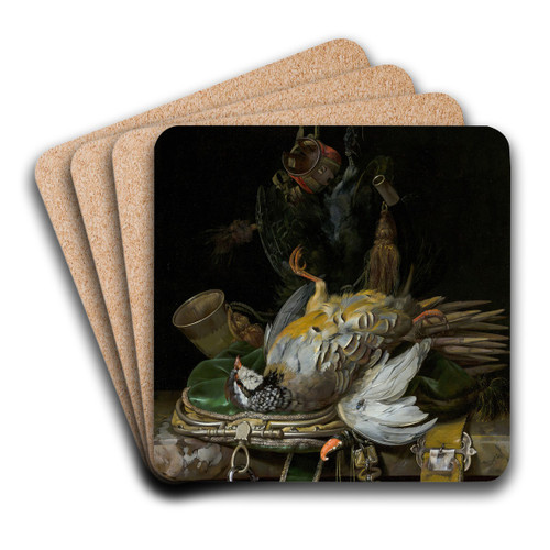 Still Life with Partridges by Willem van Aelst Art Drink Coaster set Still Life with Partridges by Willem van Aelst Art Drink Coaster set